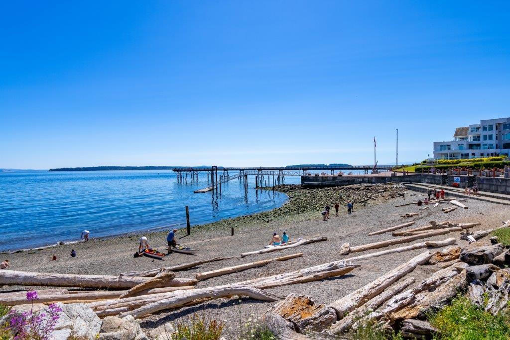 Sidney by the Sea beach near Beachcomber RV Park