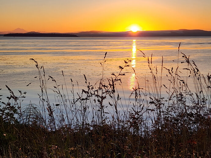 Sunrise over Haro Strait from Beachcomber RV Park