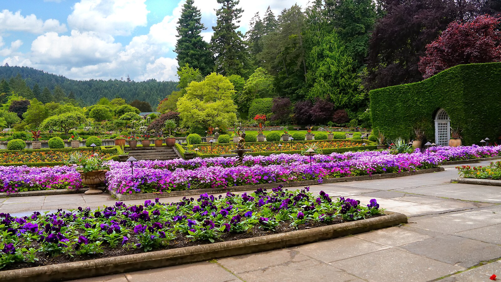 The Italian Garden at The Butchart Gardens near Brentwood Bay